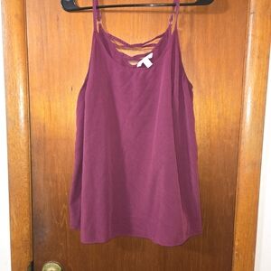 Women's Maroon Strappy Tank Top